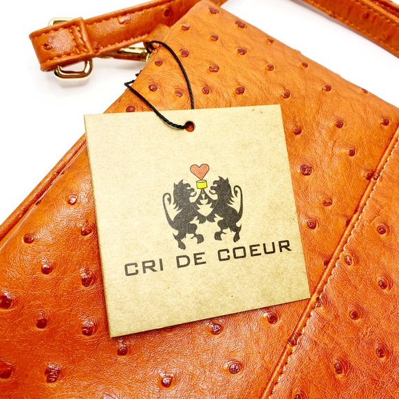 Cri de Coeur Vegan Ostrich Crossbody Bag - Picture 13 of 14